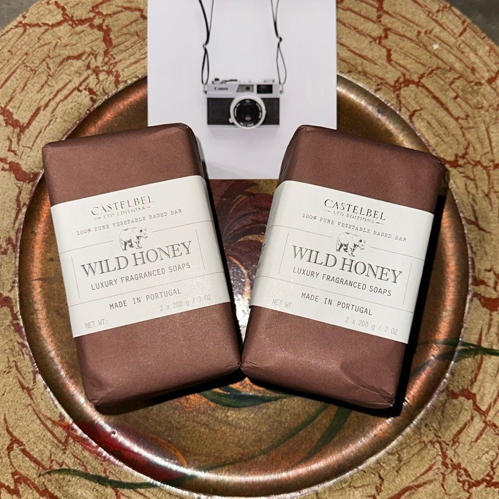 CASTELBEL LIMITED EDITION Triple Milled Wild Honey Scented Soap Bars 4pk